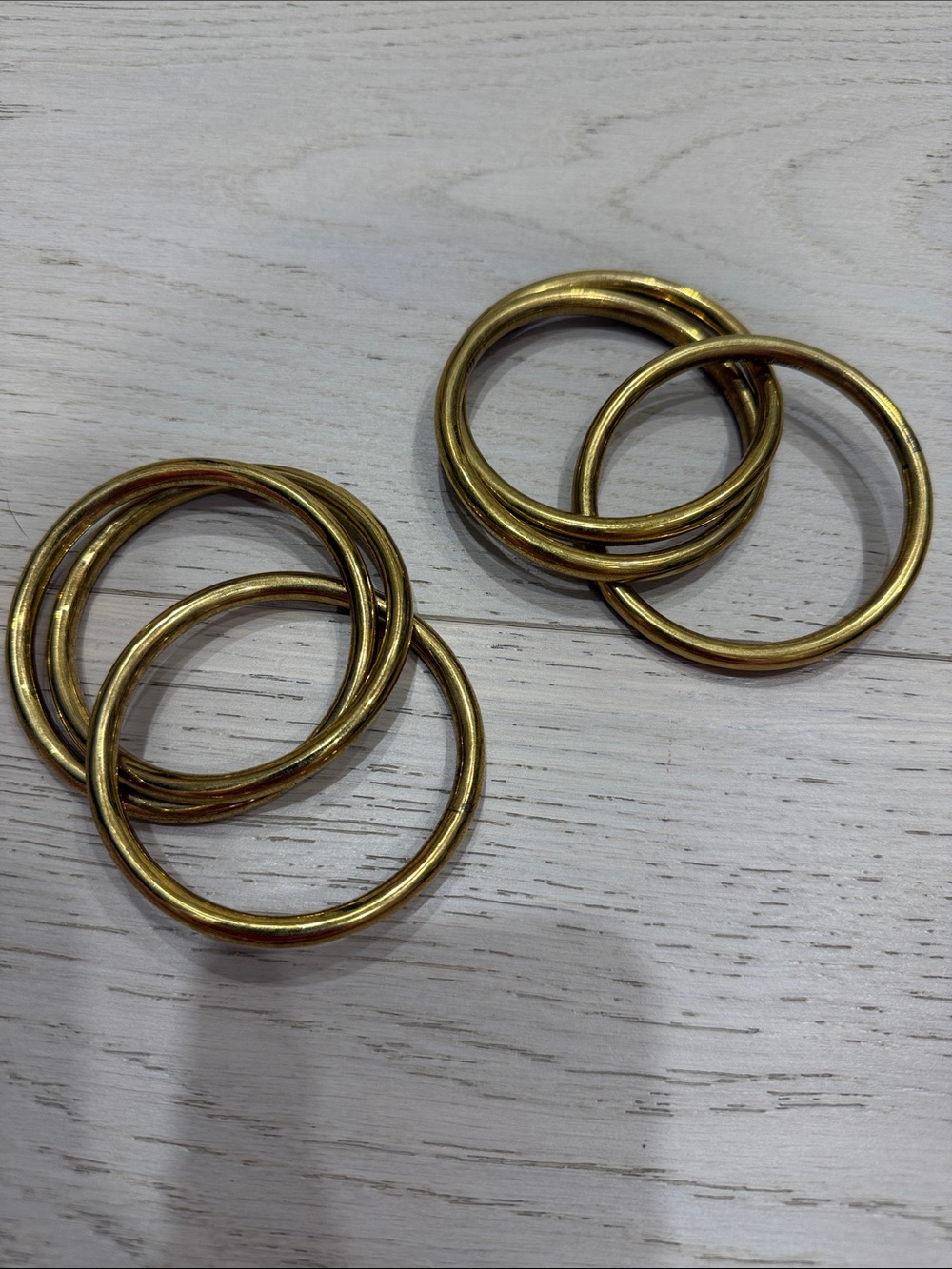 Classic Gold Tone Stacking Bangles - Versatile Women's Bracelet Set